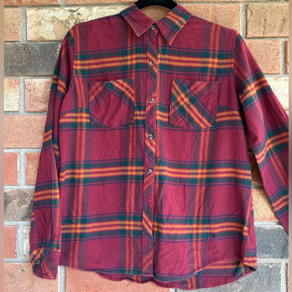 Natural reflections- button down flannel shirt
